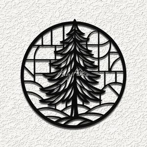 ornate pine tree WALL ART HOME DECOR