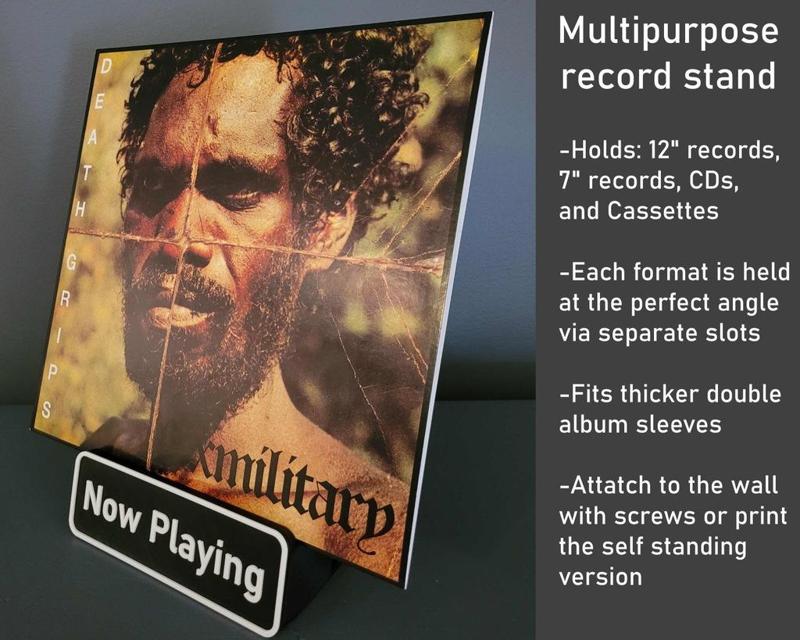 Now Playing Vinyl Record Stand (plus CD and Cassette)