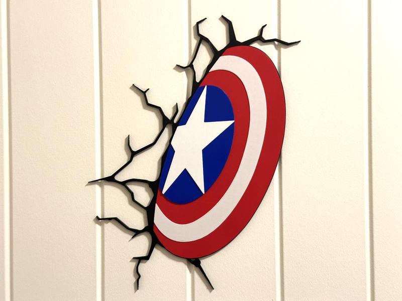 Captain America Shield In Wall