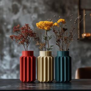 Geometric Trio Vases – 3D Printable Modern Design Set