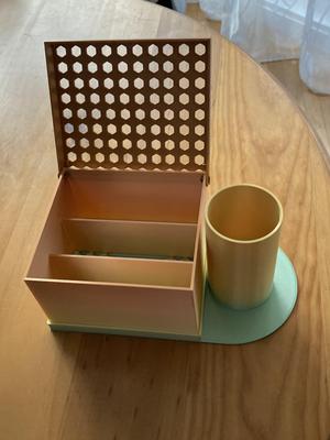 Triple sponge box with articulated lid (pin)