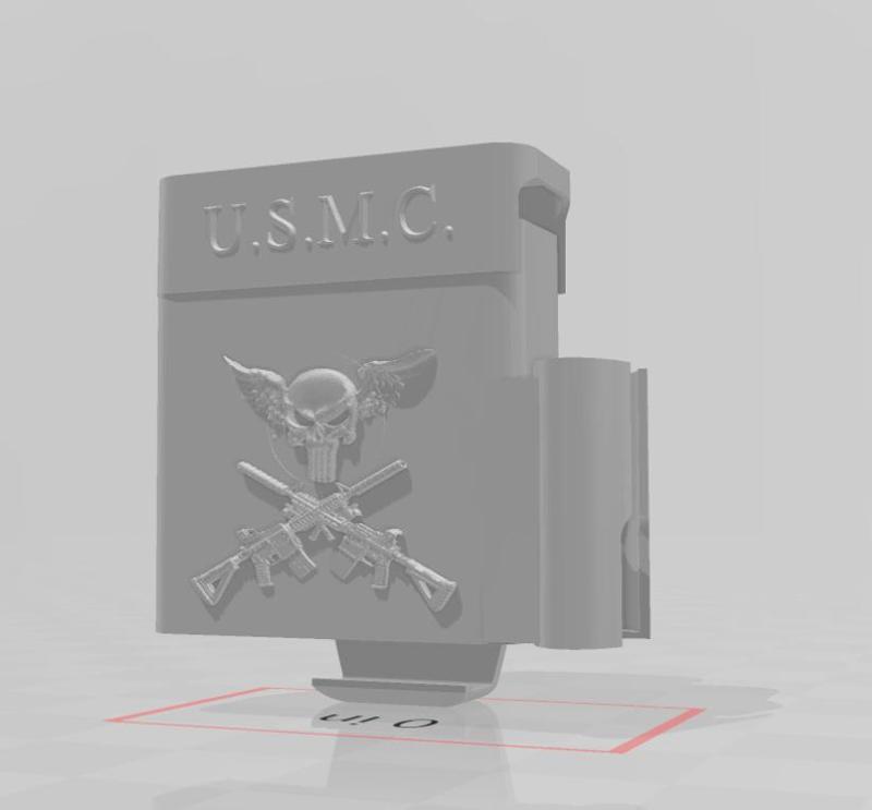 USMC 20 CIG CASE WITH BIC LIGHTER