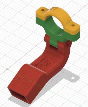 Dual Feed Support with adjustable angle Remix (original by hb9iiu)