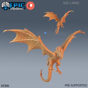 Cockatrice Classic Flying / Huge Chicken Lizard Hybrid / Magical Bird Bat Beast