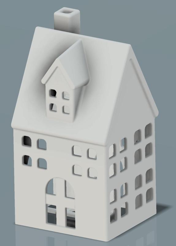 Middle house with tea light holder