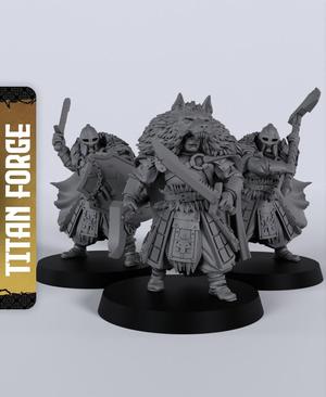 Wolf Order Warriors 1H - With Free Dragon  - 5e DnD Inspired for RPG and Wargamers