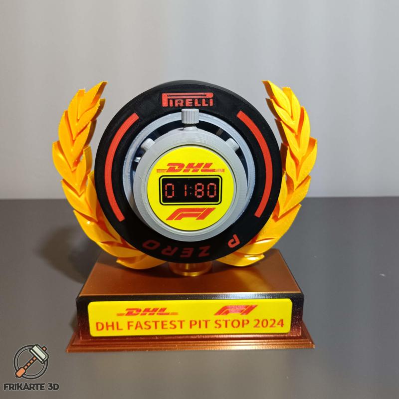DHL Fastest Pit Stop Trophy - F1 Inspired 3D Printable Award