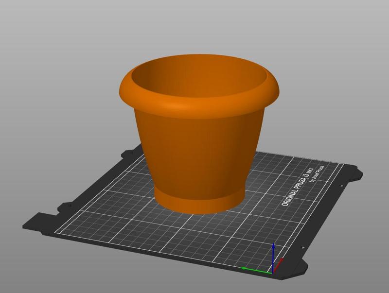 Flower pot with drain hole