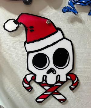 Cartoon Santa Skull