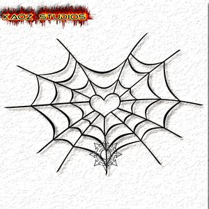 spiderweb heart wall art gothic halloween decor
