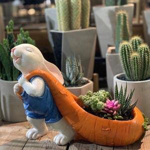 Bunny Succulent Planter 3d model