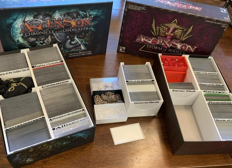 Ascension card organizer with dividers