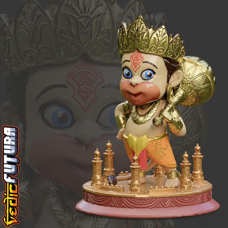 Chibi-Hanuman the Mighty - [Easy Paint]