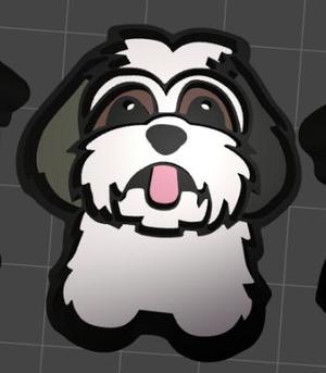 Shih Tzu Maltese Little Fluffy White Dog Charm, Dog Keychain, Dog Keychain, Gift For Dog Lovers