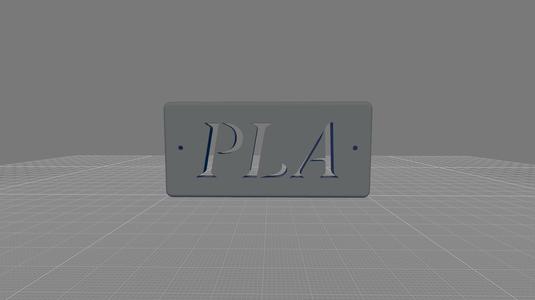 PLA Name plate, with screw holes