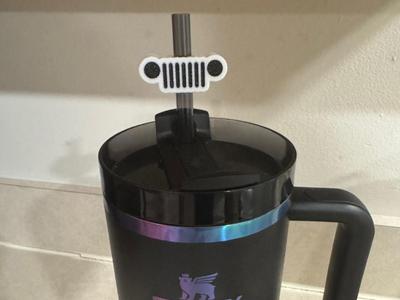 Jeep Grill Stanley Cup Straw Topper