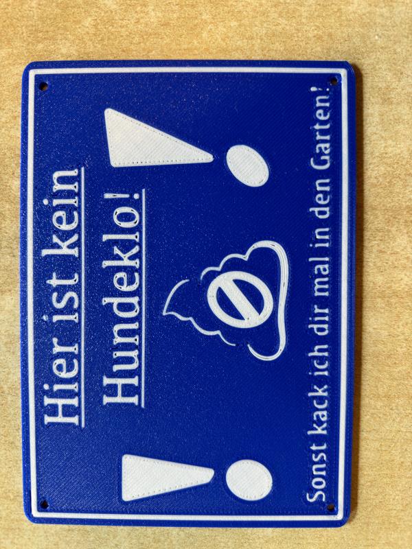 Kein Hundeklo! - Sonst...