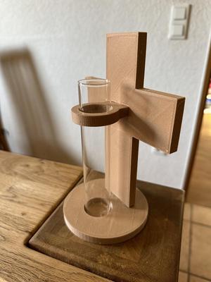 Kreuz für Reagenzglas (Blumenvase)
