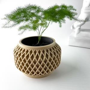 The Orto Planter Pot with Drainage Tray & Stand | Modern and Unique Home Decor for Plants