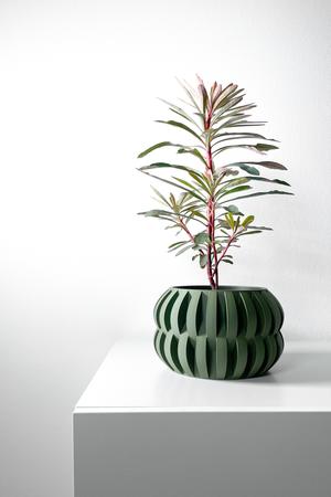 The Povan Planter Pot with Drainage Tray & Stand Included | Modern and Unique Home Decor
