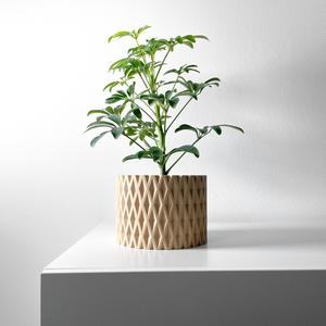 The Grivan Planter Pot with Drainage Tray & Stand Included | Modern and Unique Home Decor
