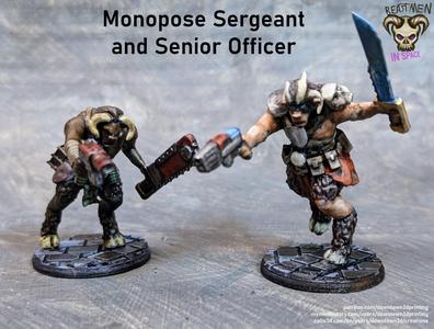 Beastmen in Space! Monopose Senior Officer and Sergeant