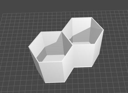 Double hexagonal desk organizer