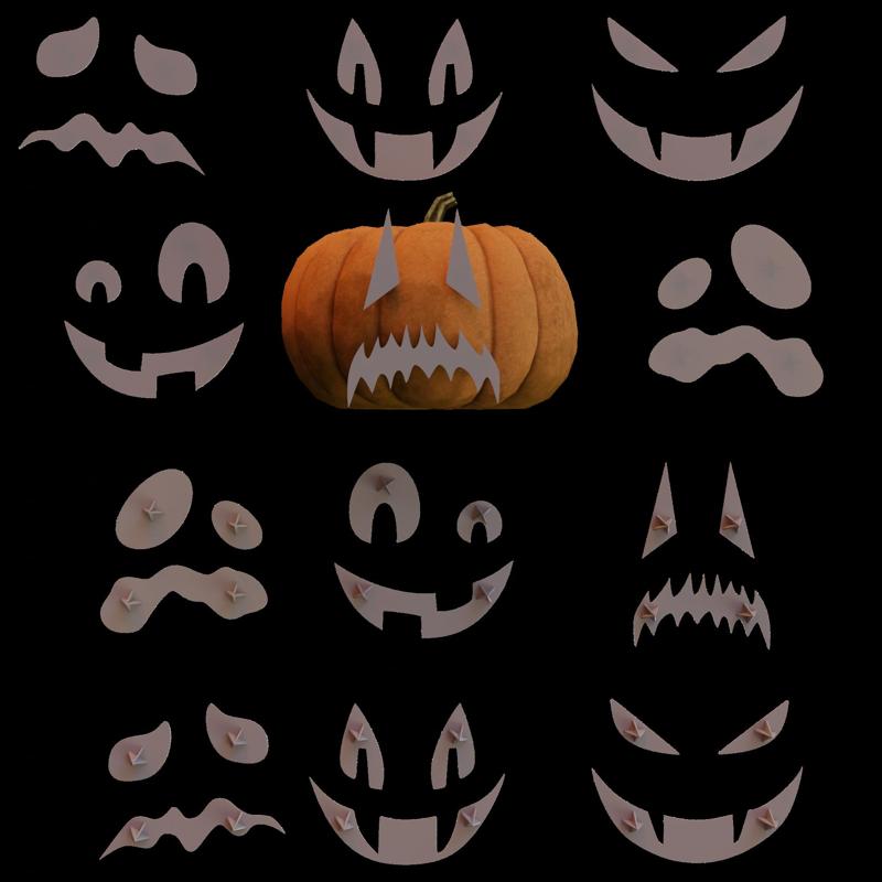 Mr Pumpkin Head Faces 2