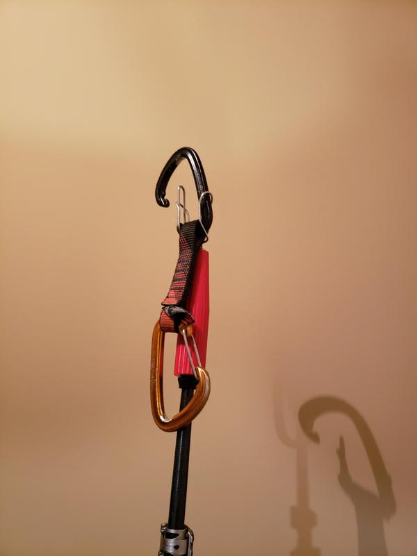 Hiking pole stick clip