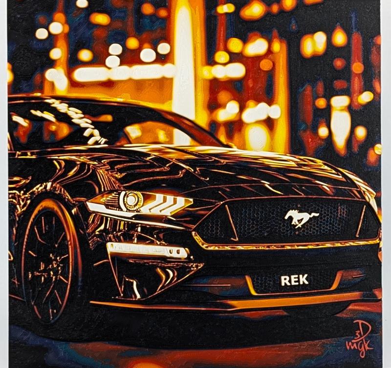 Midnight Mustang - Hueforge Print