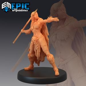 Amazon Spear Warrior / Female Barbarian / Forest Wildling Encounter