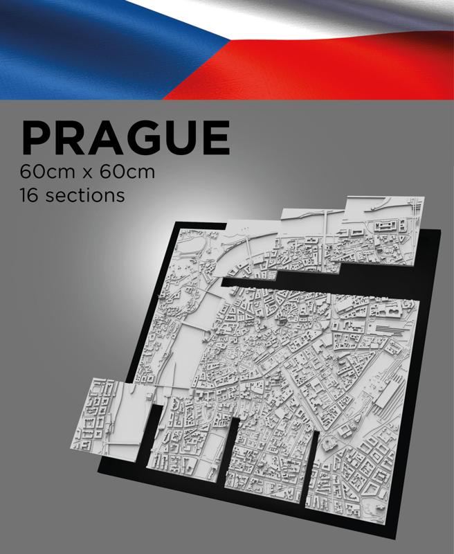 PRAGUE, Skyline 3d map