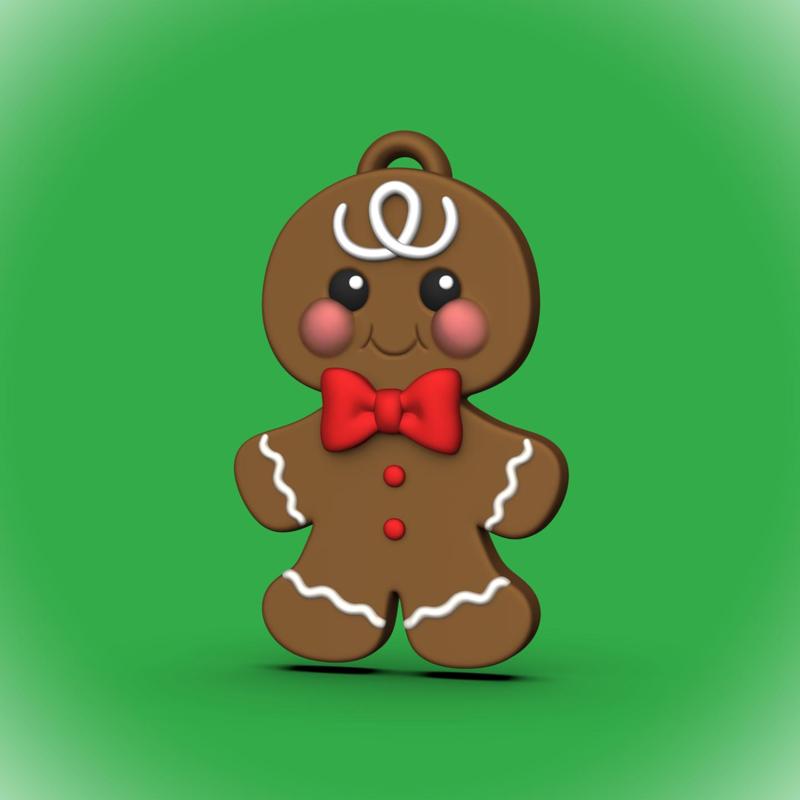 Blushing Gingerbread Boy Decor (+Keychain/Ornament)