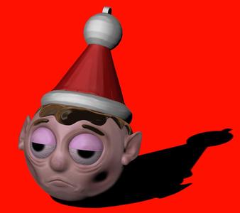 Exhausted Christmas Elf - Christmas Ornament