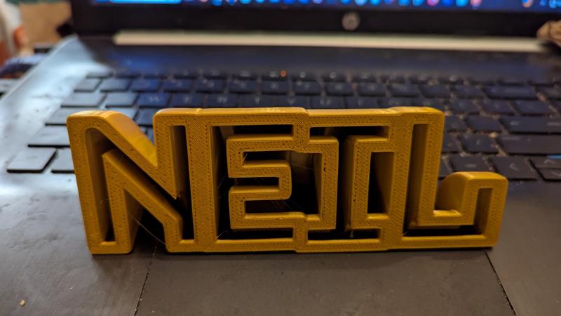 A sign for people named Neil