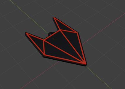 Geometric Fox Keychain