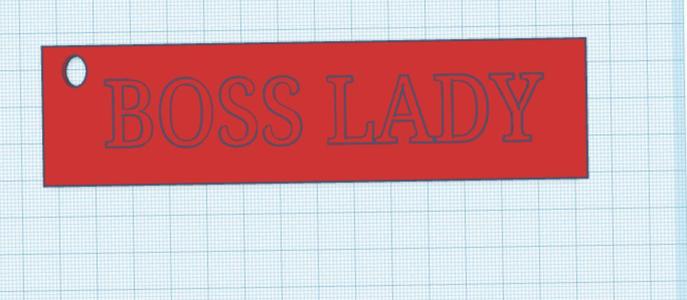 BOSS LADY KEYCHAIN