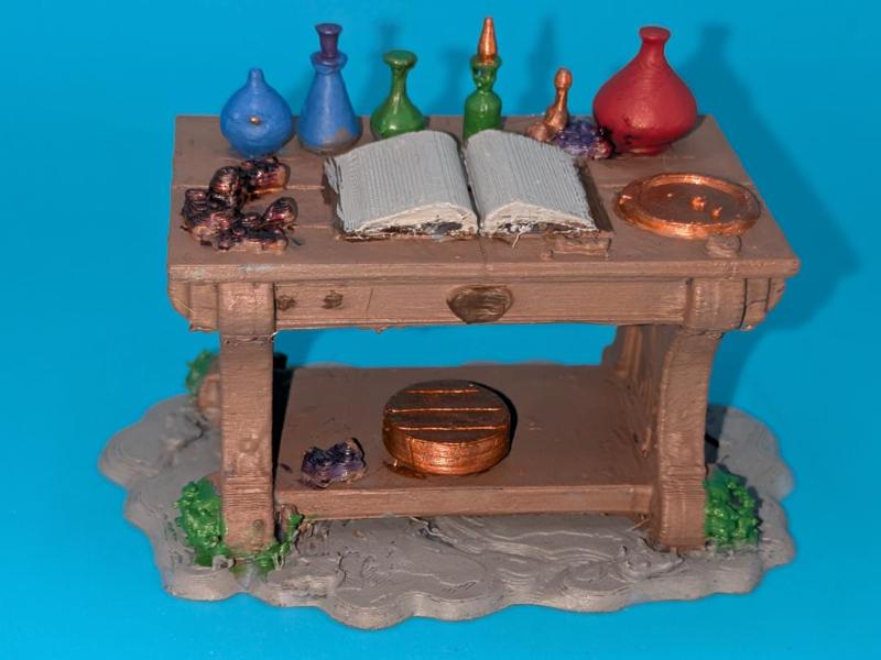 Alchemist's Table for Miniatures, Dioramas
