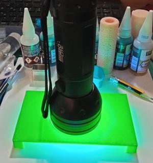 Ultra violet flashlight base