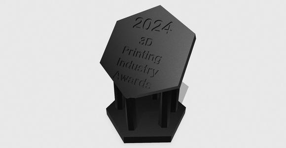 2024 3D Printing Industry Awards Hexagonal Trophy