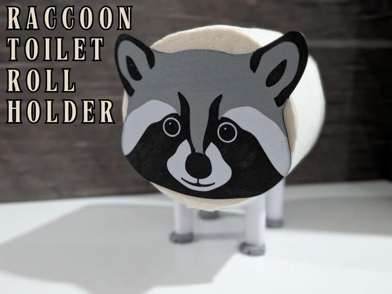 Raccoon tolet roll holder