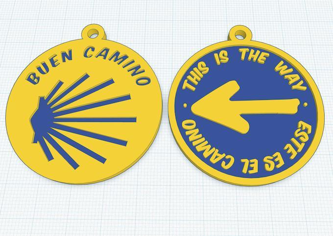 KEYCHAIN THIS IS THE WAY SAINT JAMES WAY. LLAVERO ESTE ES EL CAMINO CAMINO DE SANTIAGO.