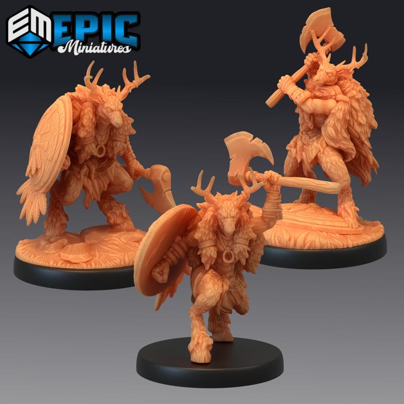 Deer Folk Set / Mythical Forest Fighter / Woodland Encounter