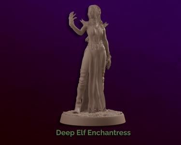 Deep Elf Enchantress - Drow Sorcerer