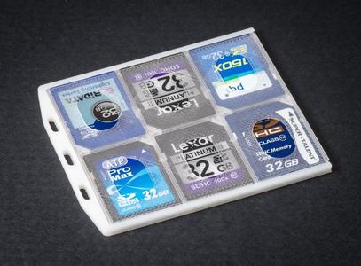 flat sd card holder with sliding top