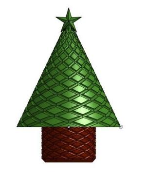 Knurled Christmas Tree Container