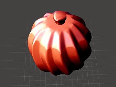 Entrancing Swirl Design -Christmas Bulb  