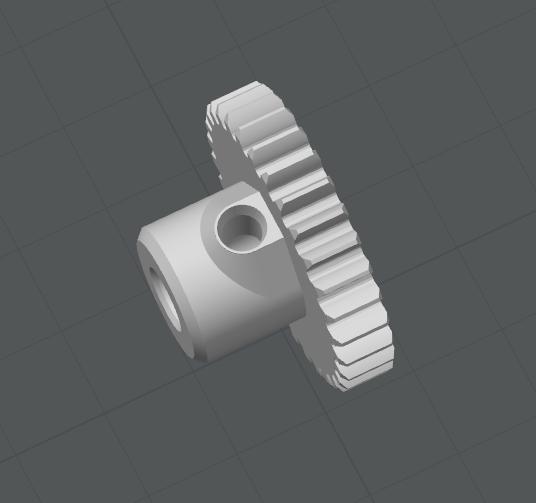 Gridfinity Carousel - Drive Gear with Heat insert