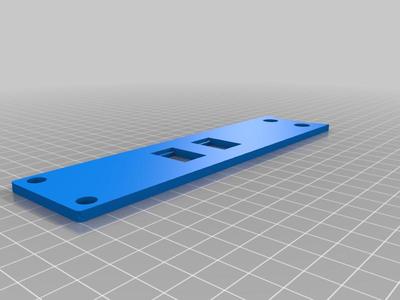 Arris Surfboard Left Bracket with two Keystone Jacks (FIXED)