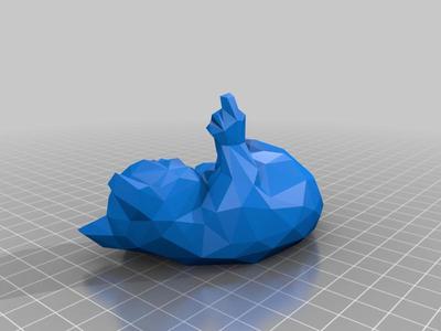 low poly Fock cat 100%